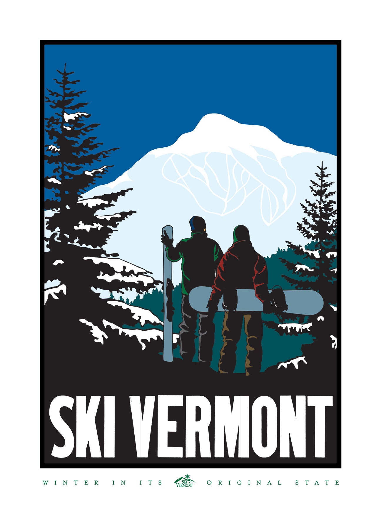 Ski Vermont Poster - 2007