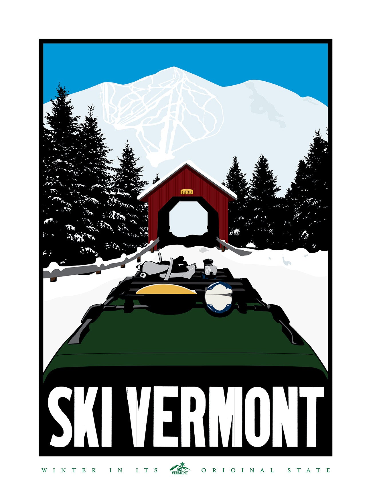 Ski Vermont Poster - 2011