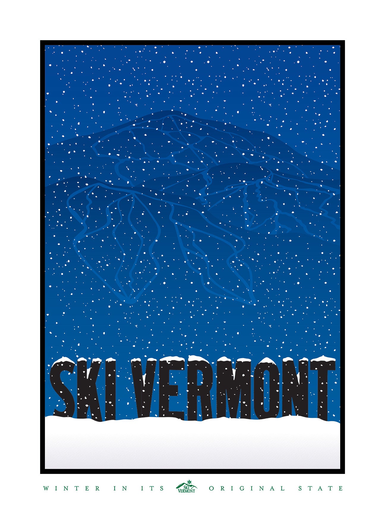 Ski Vermont Poster - 2013