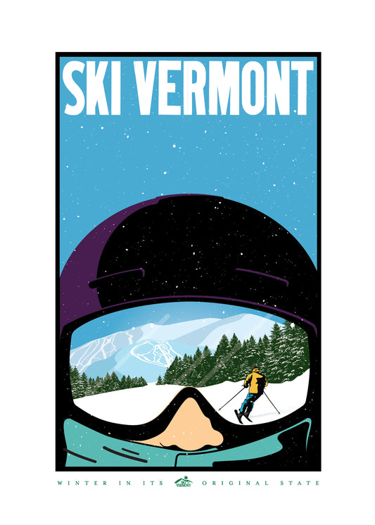 Ski Vermont Poster - 2016
