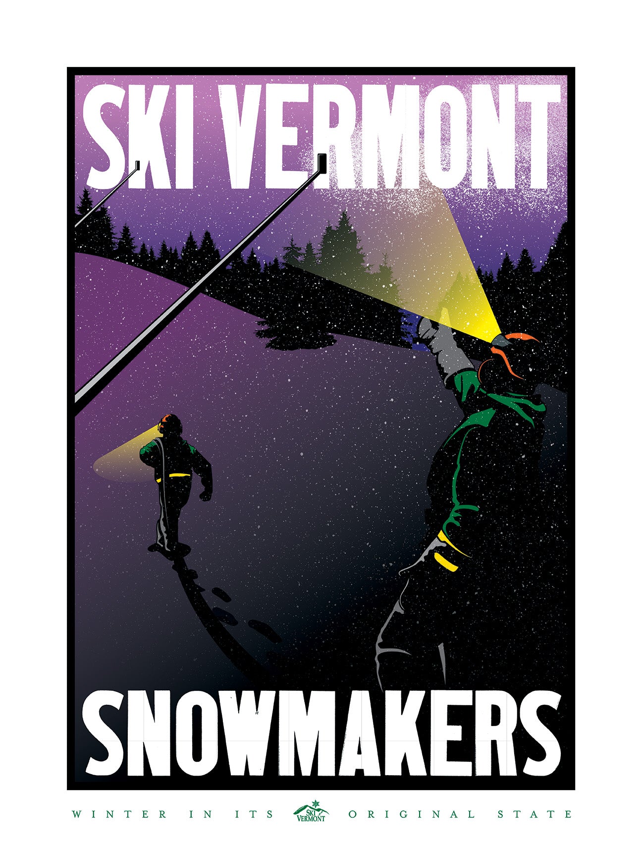 Ski Vermont Poster - 2017 - Snowmakers