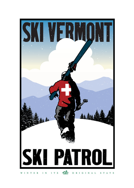 Ski Vermont Poster - 2018 - Ski Patrol