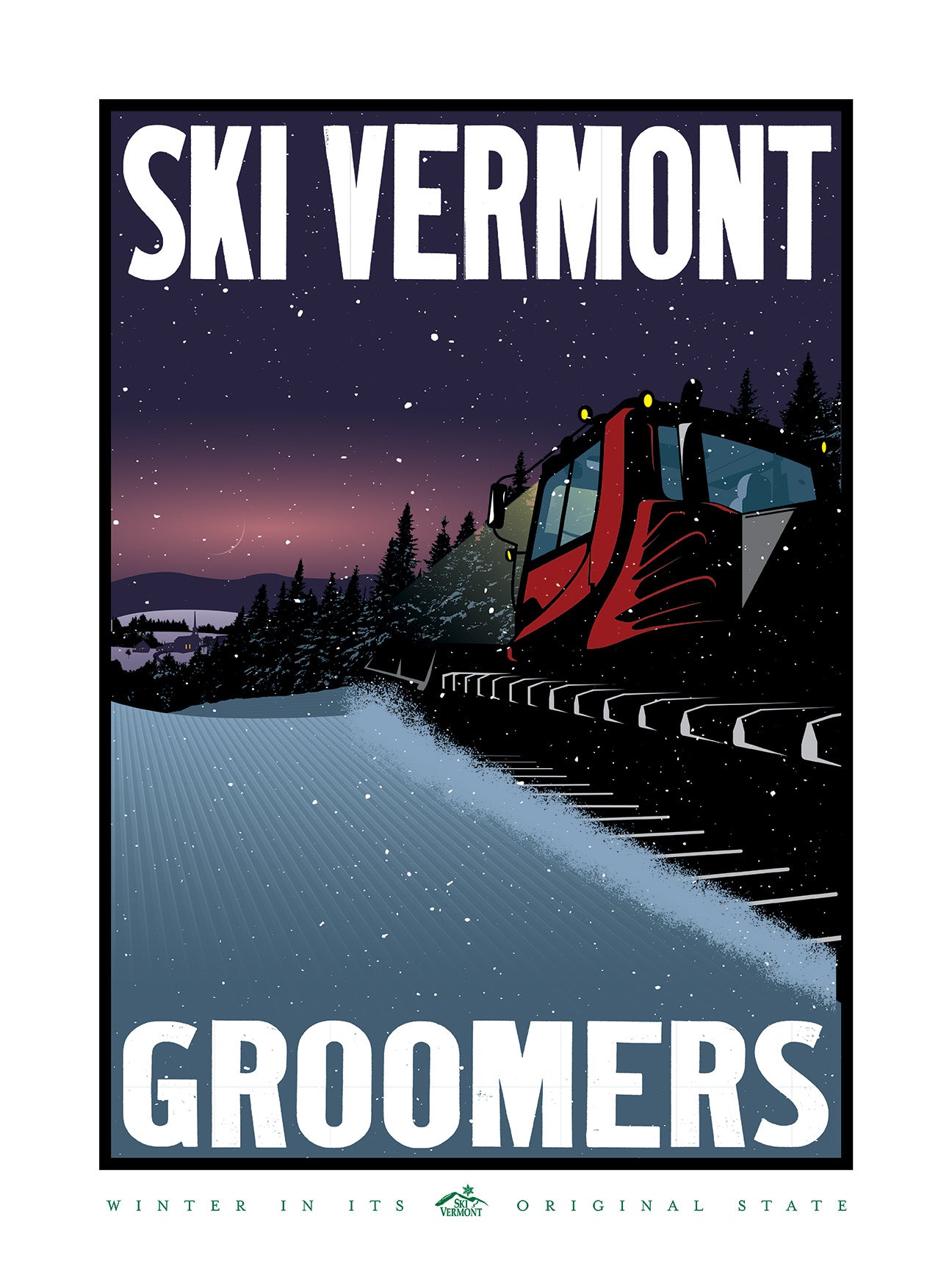 Ski Vermont Poster - 2019 - Groomers