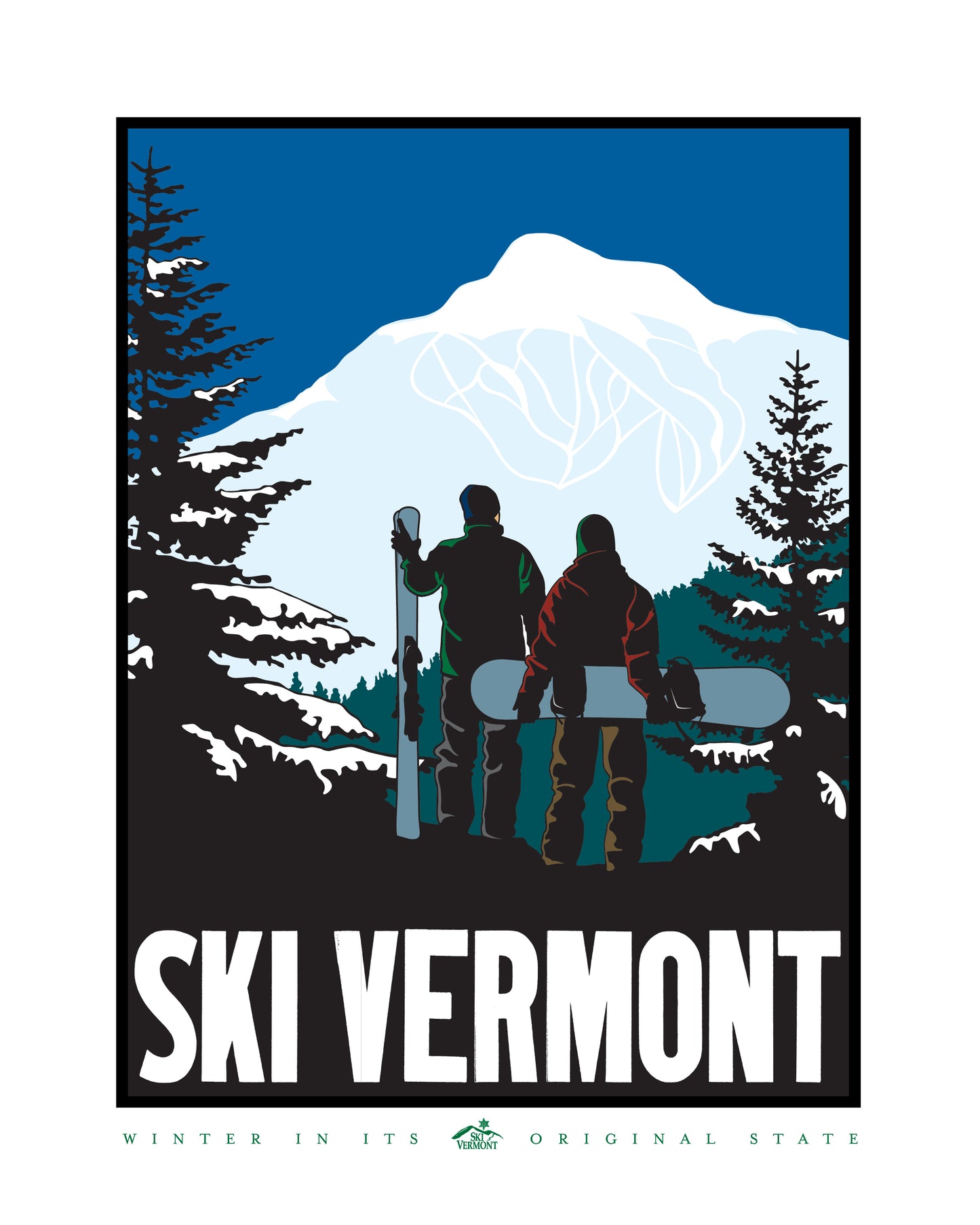 Ski Vermont Poster - 2007