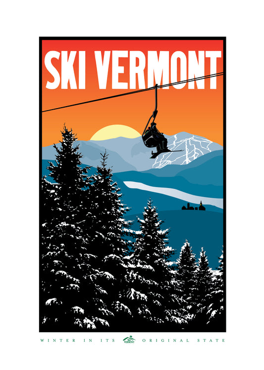 Ski Vermont Poster - 2008