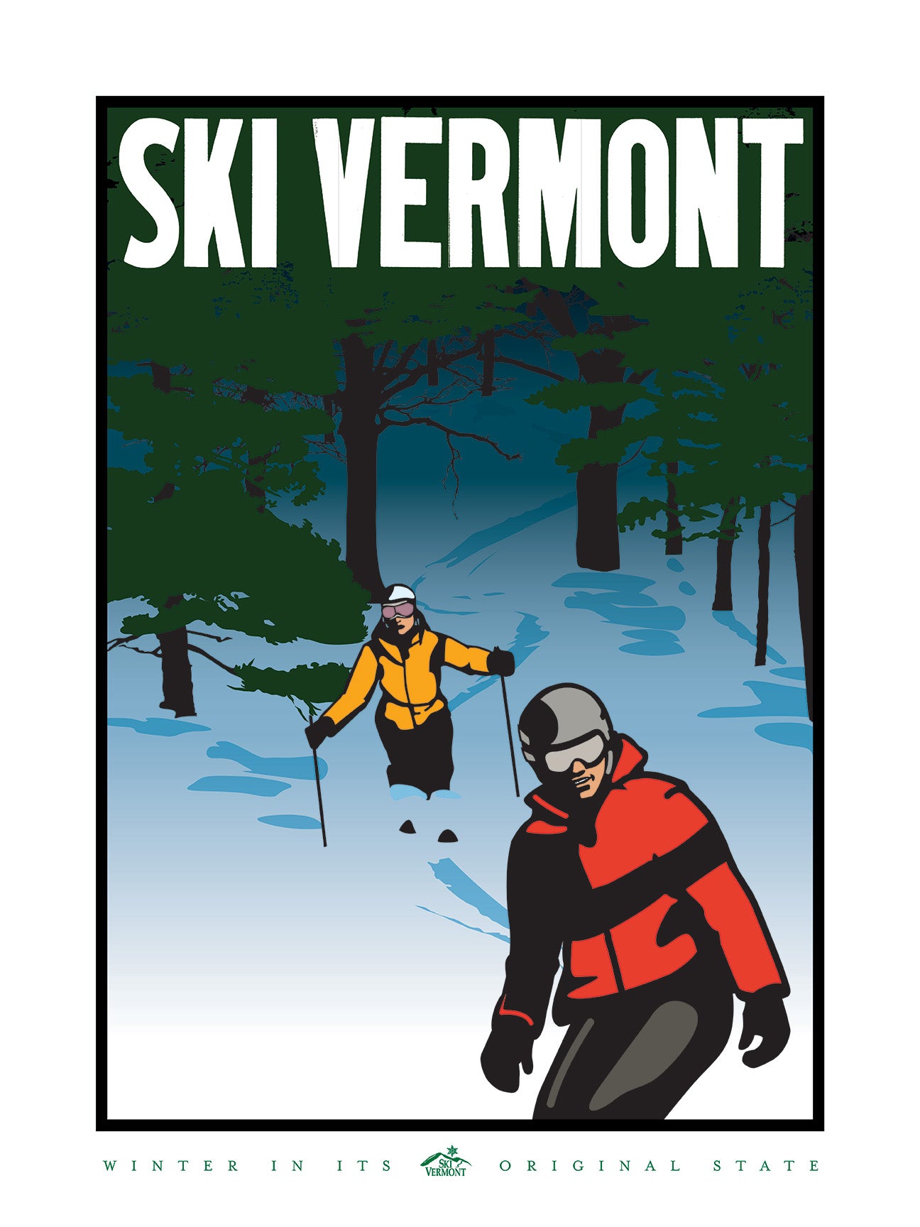 Ski Vermont Poster - 2009
