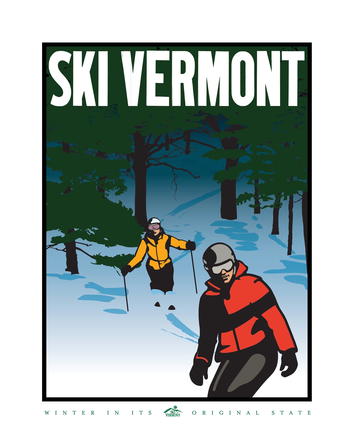 Ski Vermont Poster - 2009