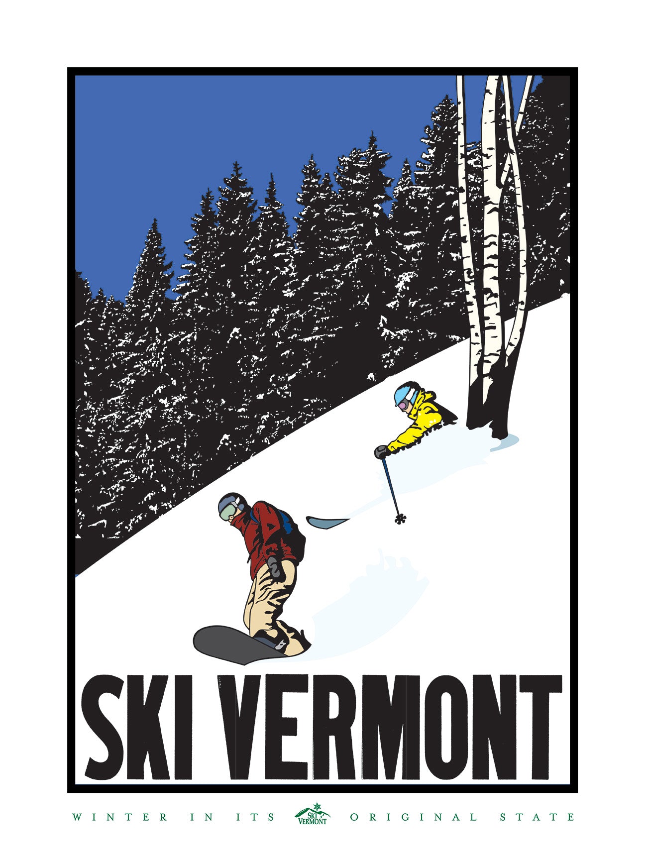 Ski Vermont Poster - 2010
