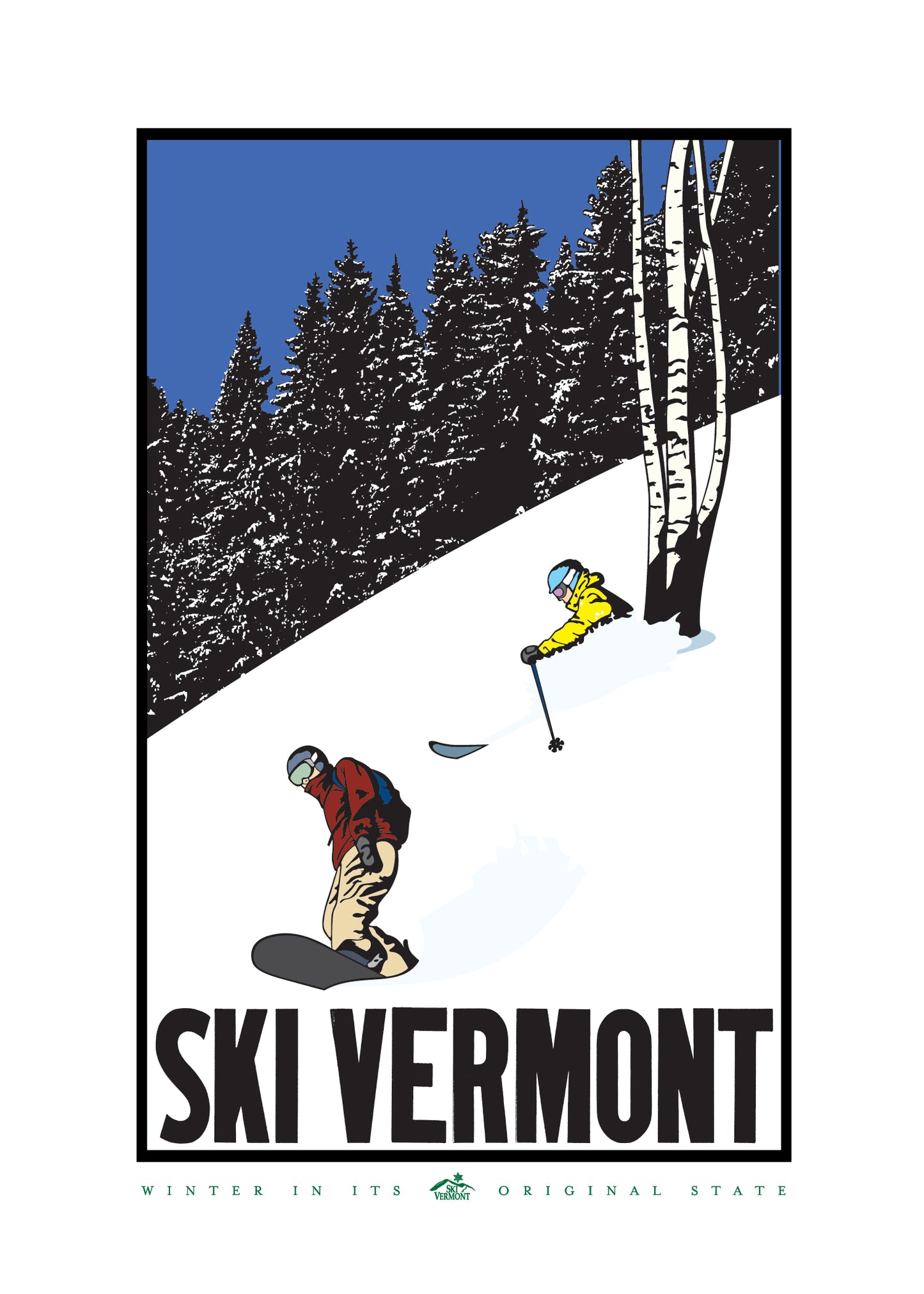 Ski Vermont Poster - 2010