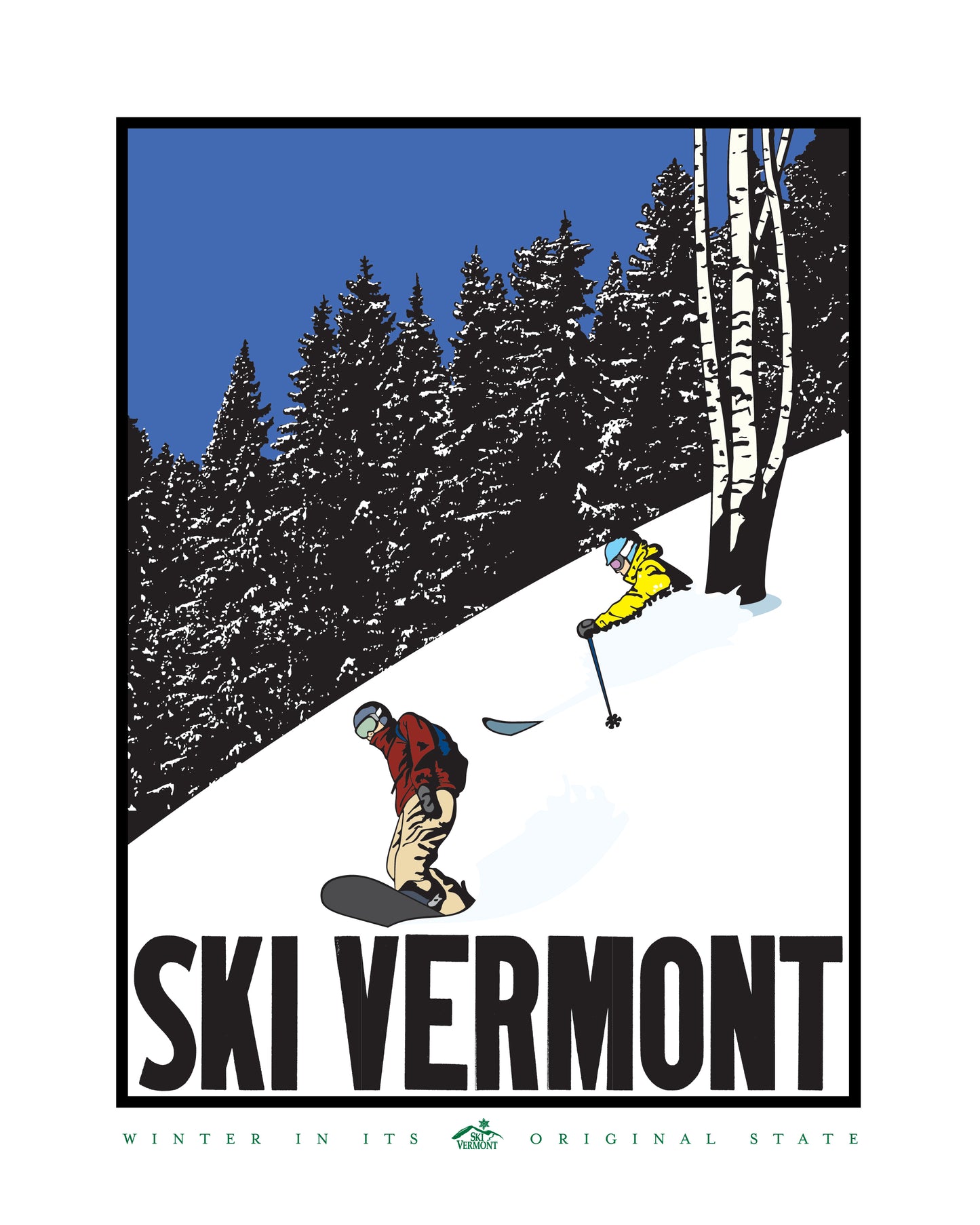 Ski Vermont Poster - 2010