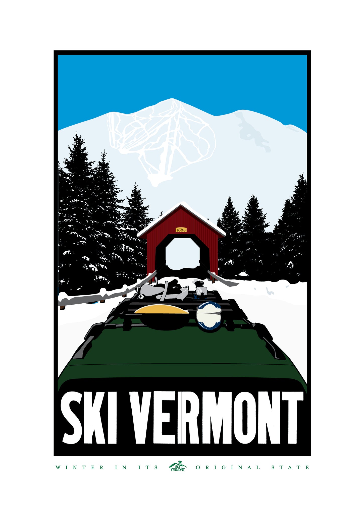 Ski Vermont Poster - 2011