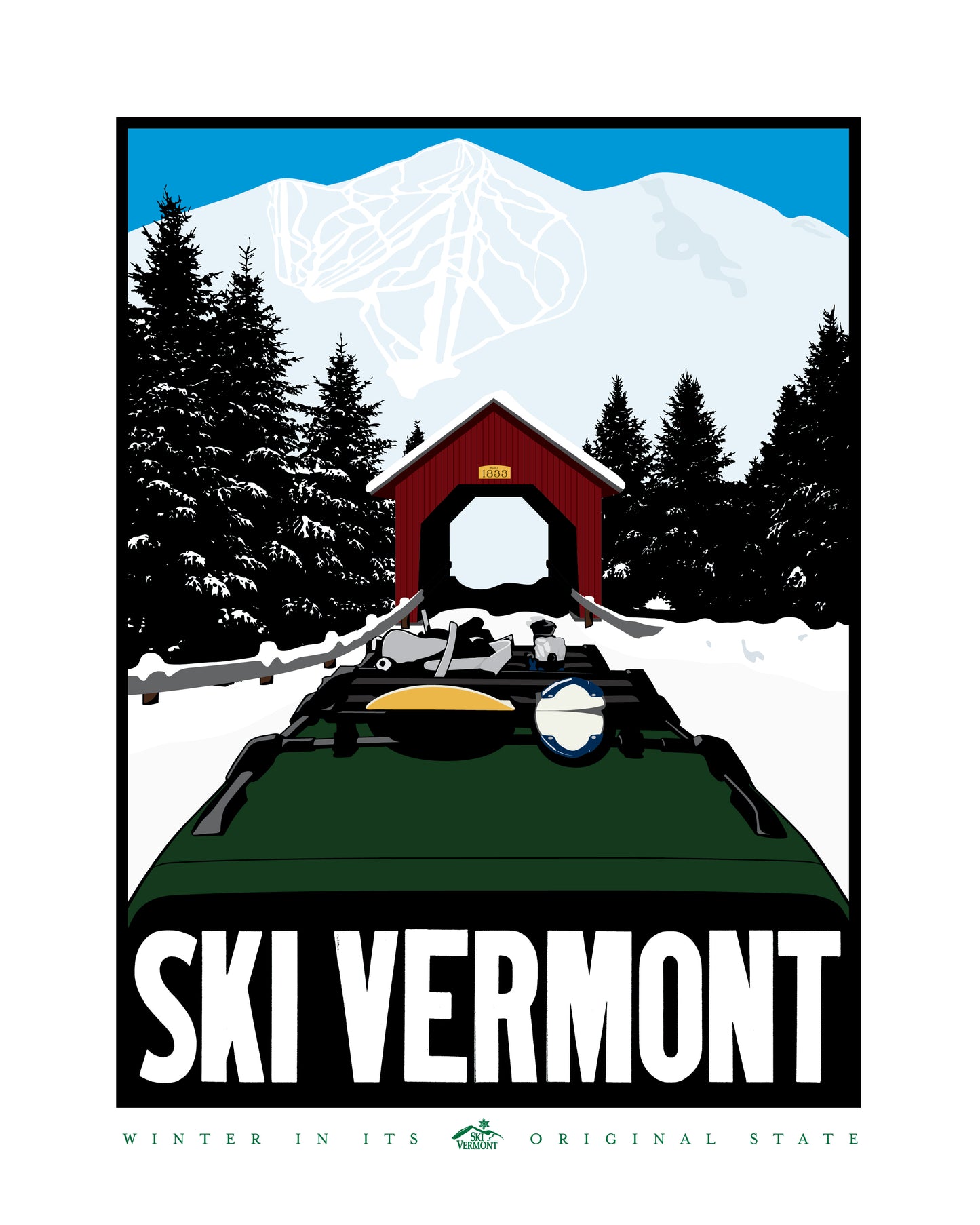 Ski Vermont Poster - 2011