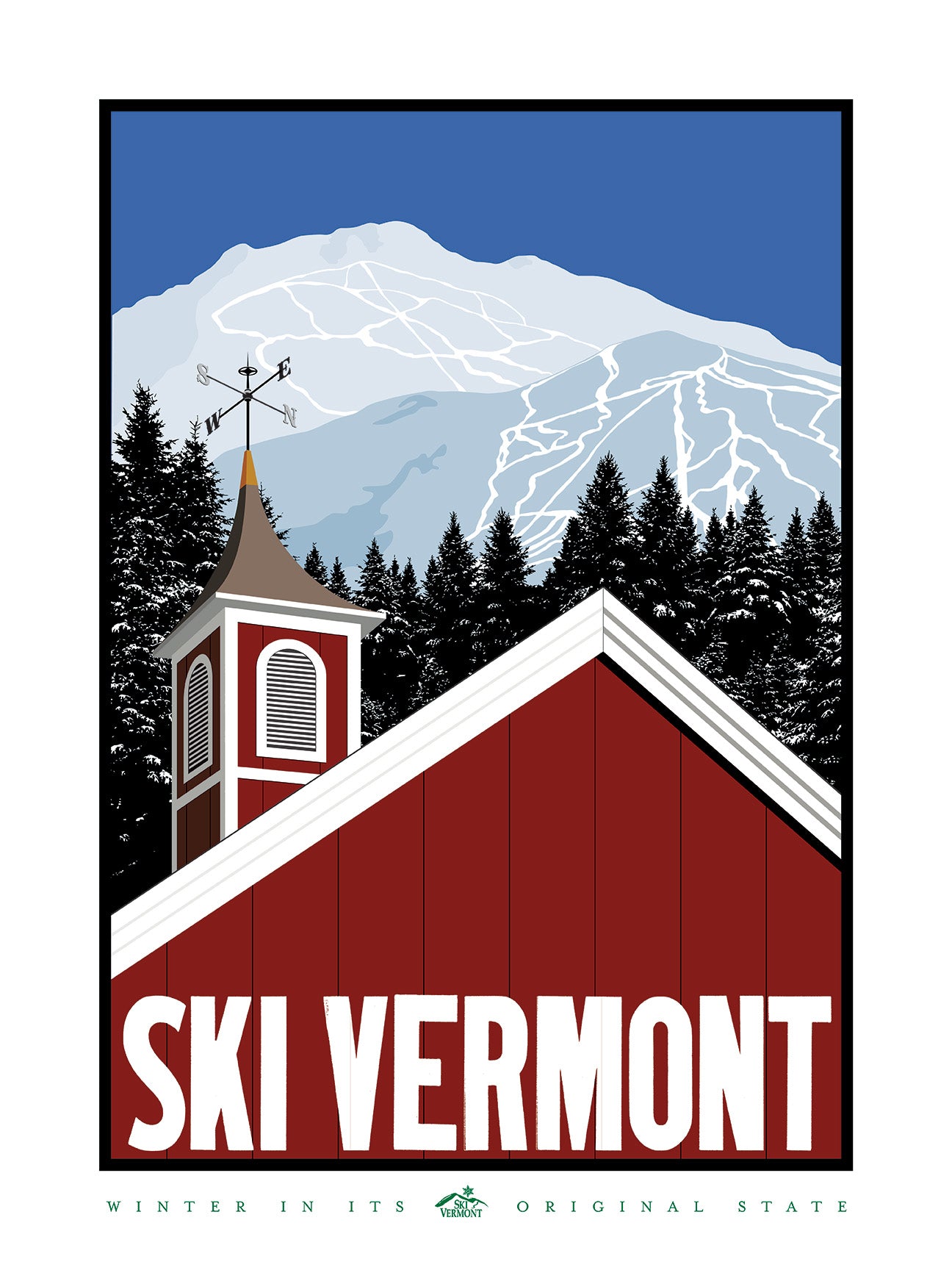 Ski Vermont Poster - 2012