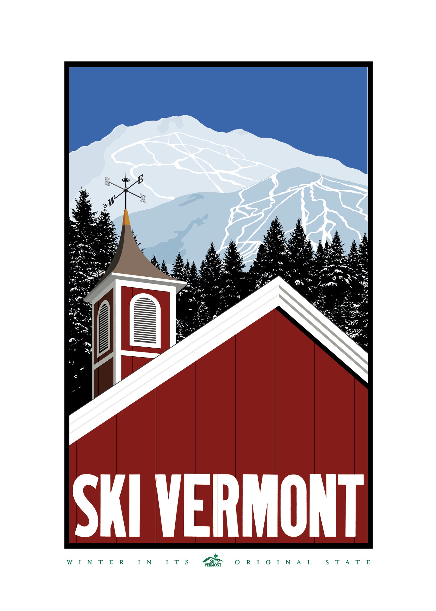 Ski Vermont Poster - 2012