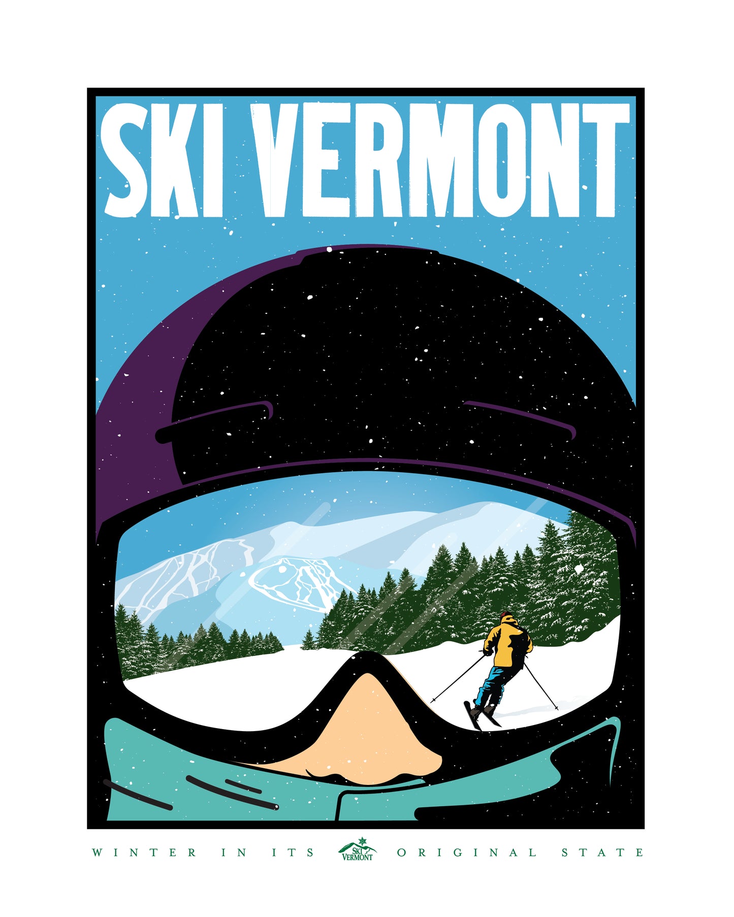 Ski Vermont Poster - 2016