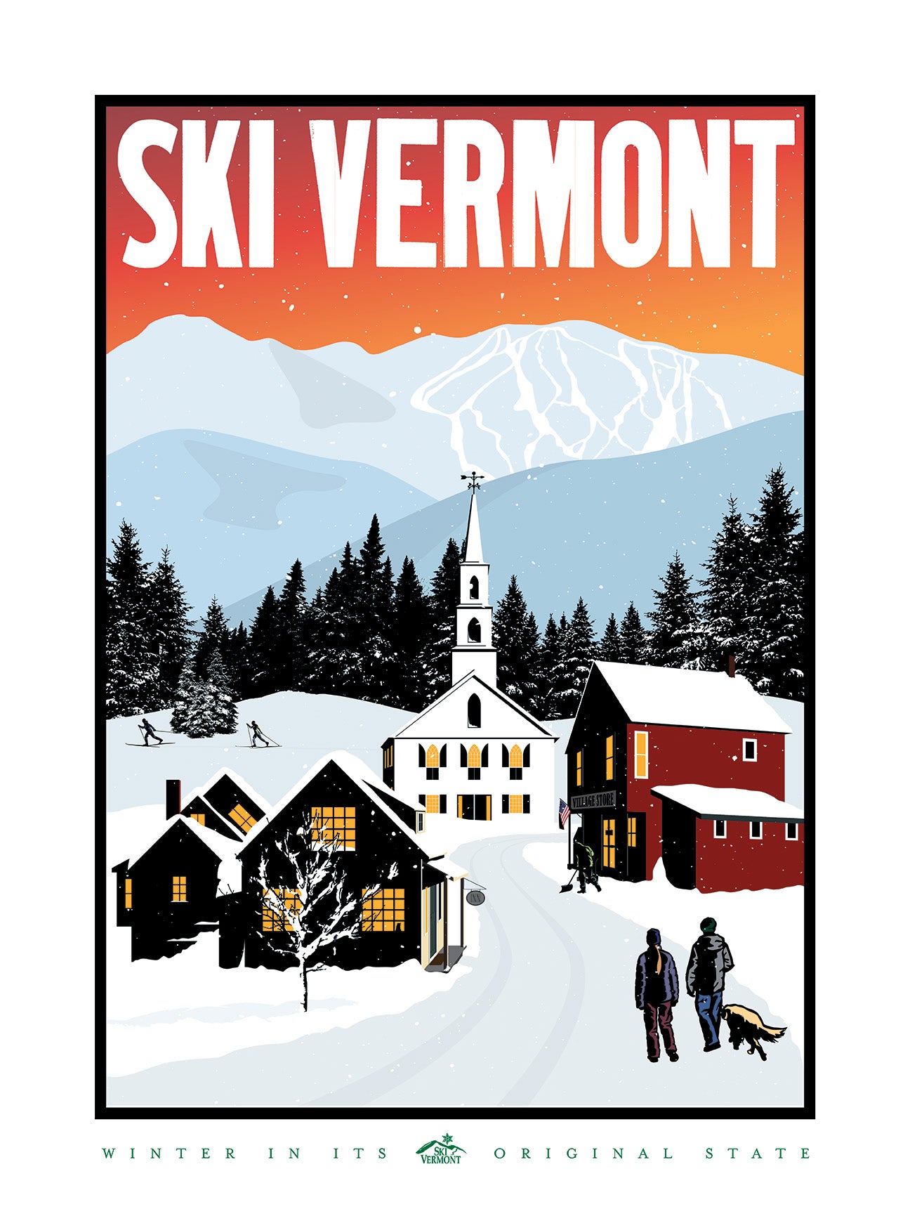 Ski Vermont Poster - 2019