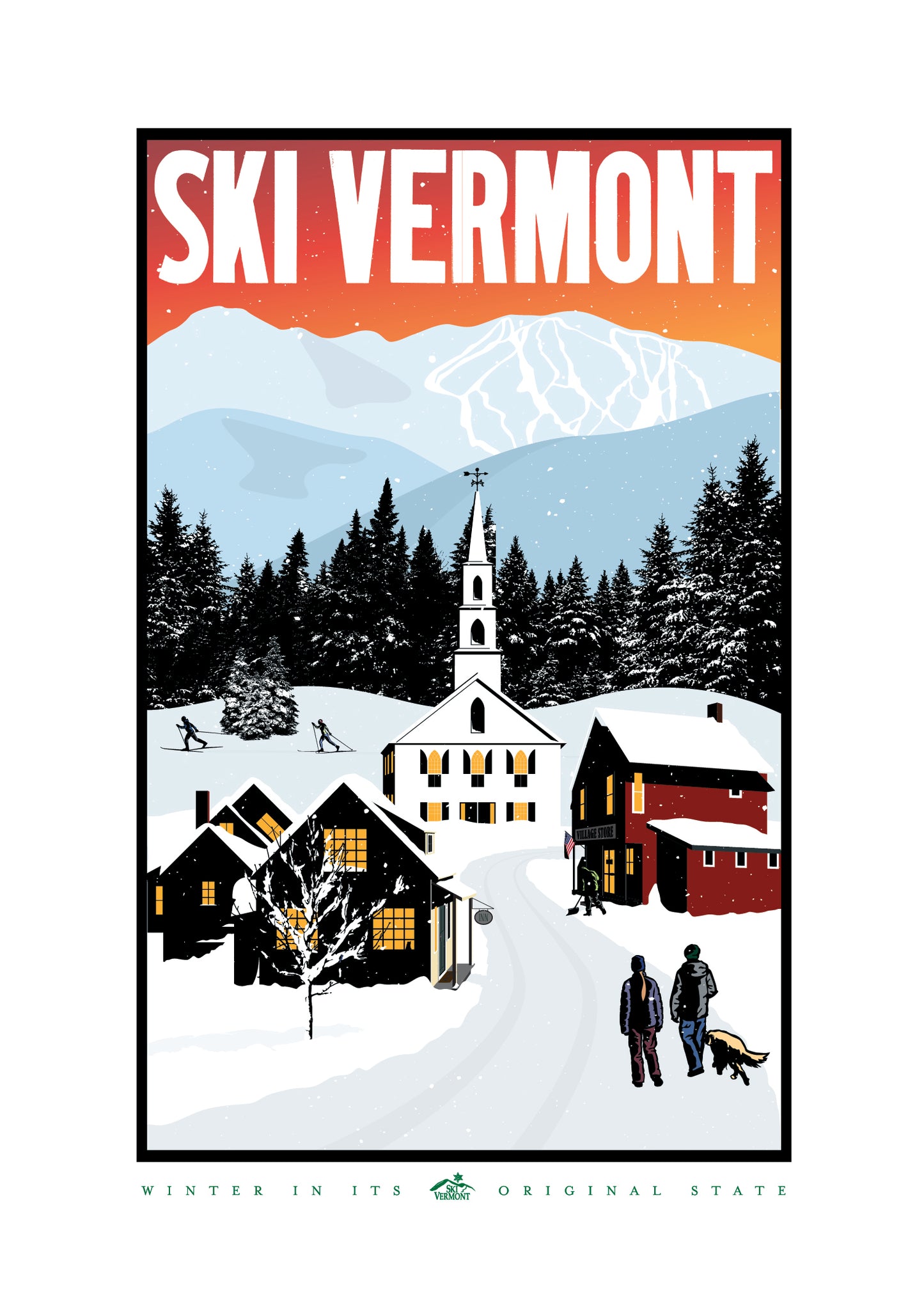 Ski Vermont Poster - 2019