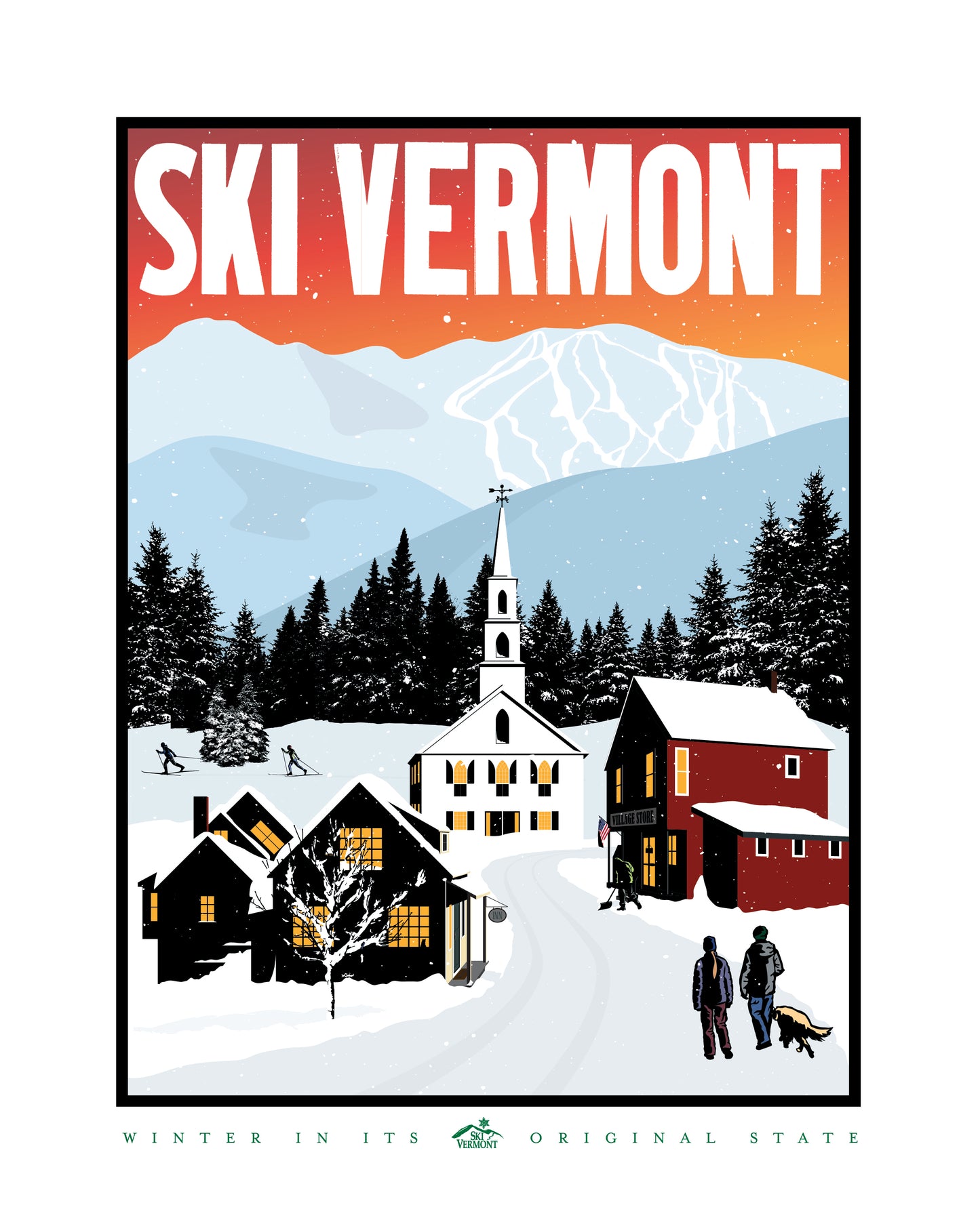 Ski Vermont Poster - 2019