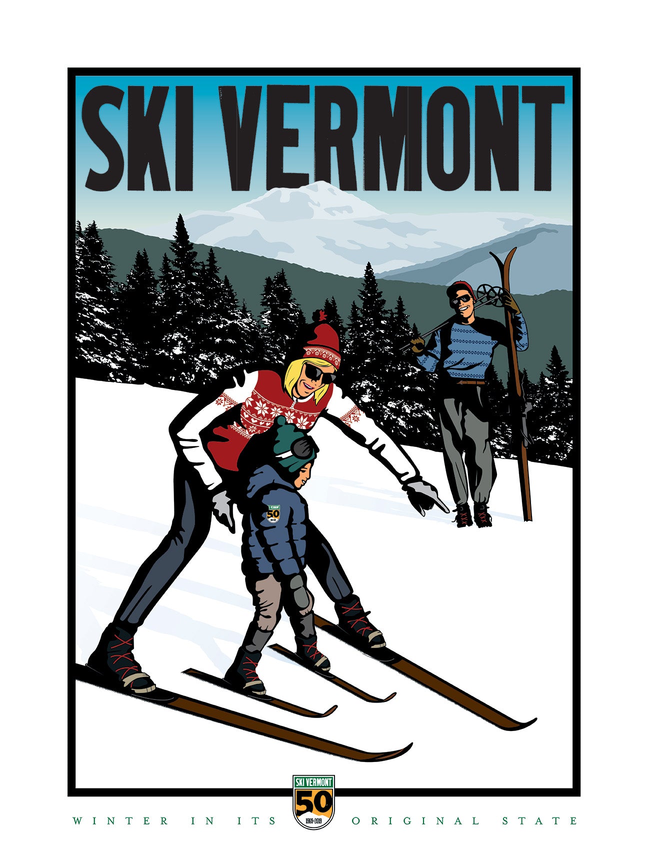 Ski Vermont Poster - 2020
