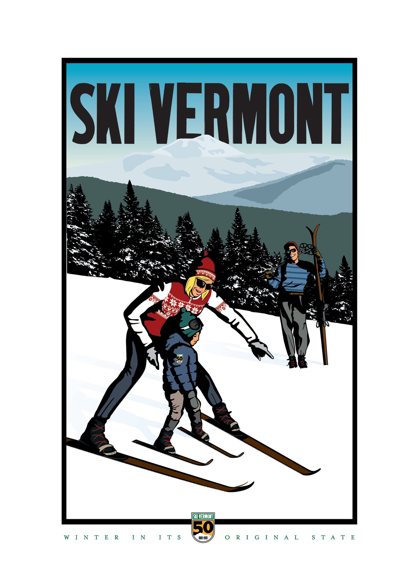 Ski Vermont Poster - 2020
