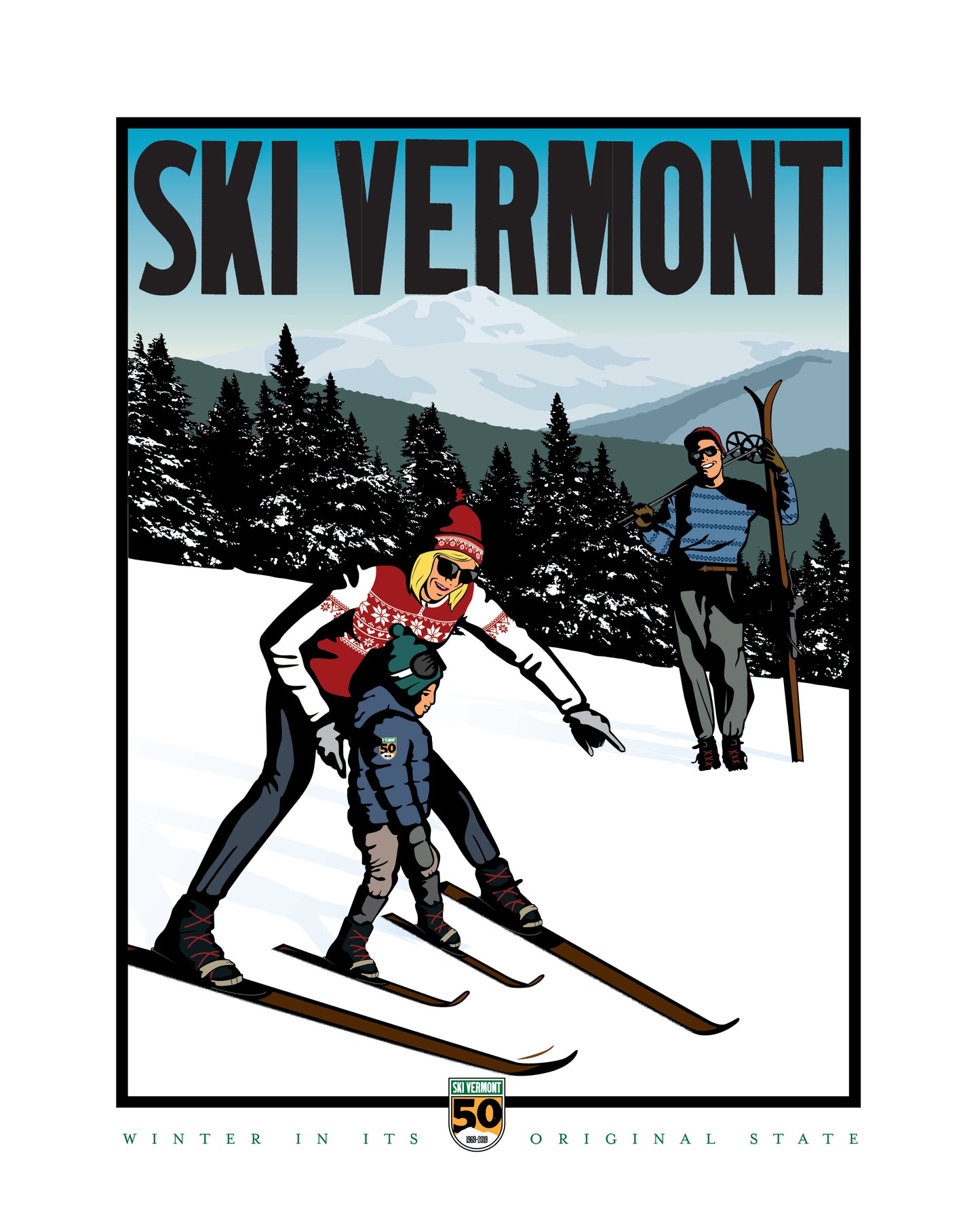 Ski Vermont Poster - 2020